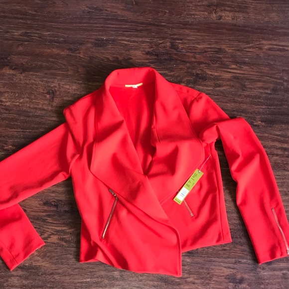 NWT Gianni Bini Boss Red Blazer with Gold Accents - Picture 7 of 12